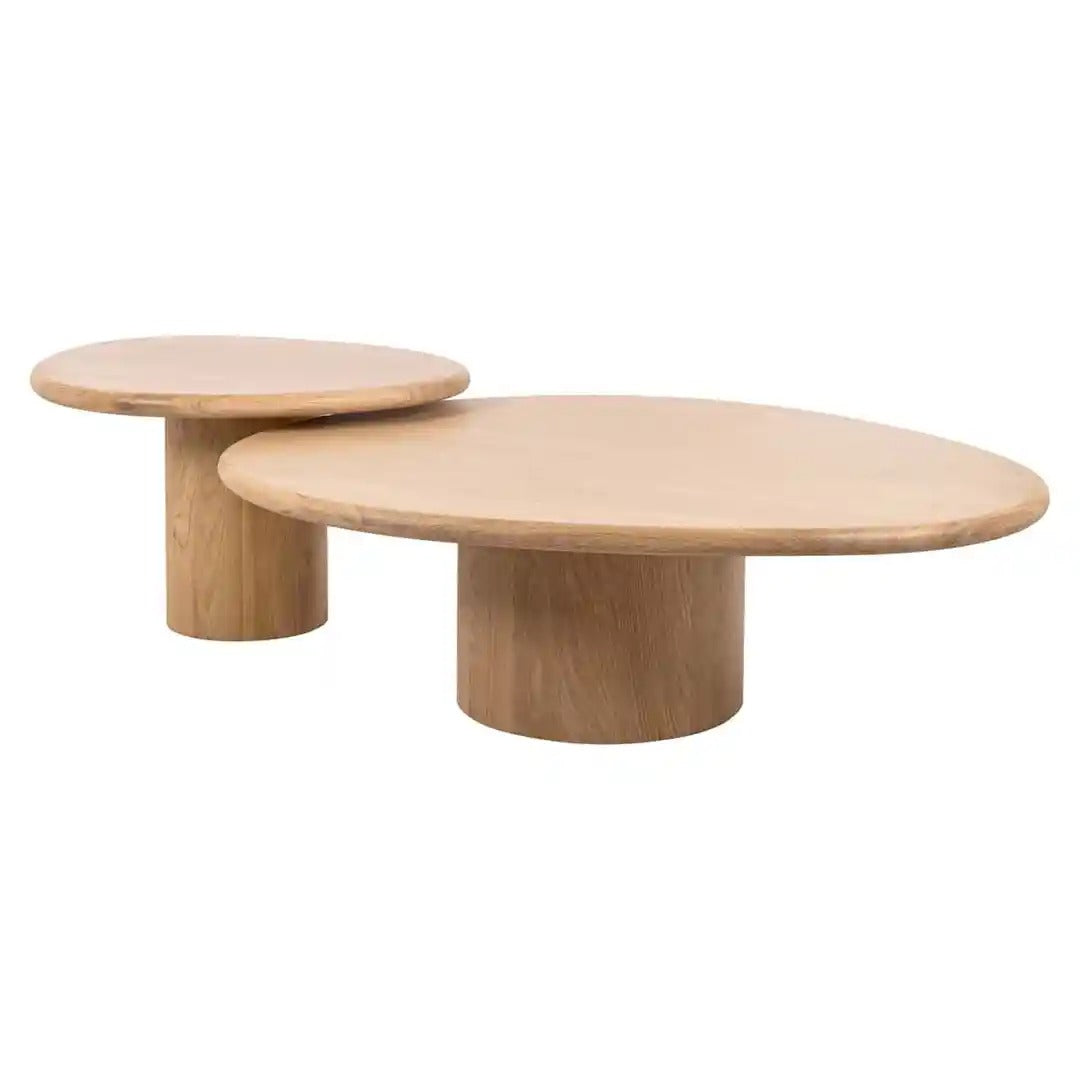 OAKLEY Coffee Table Set Oak Veneer