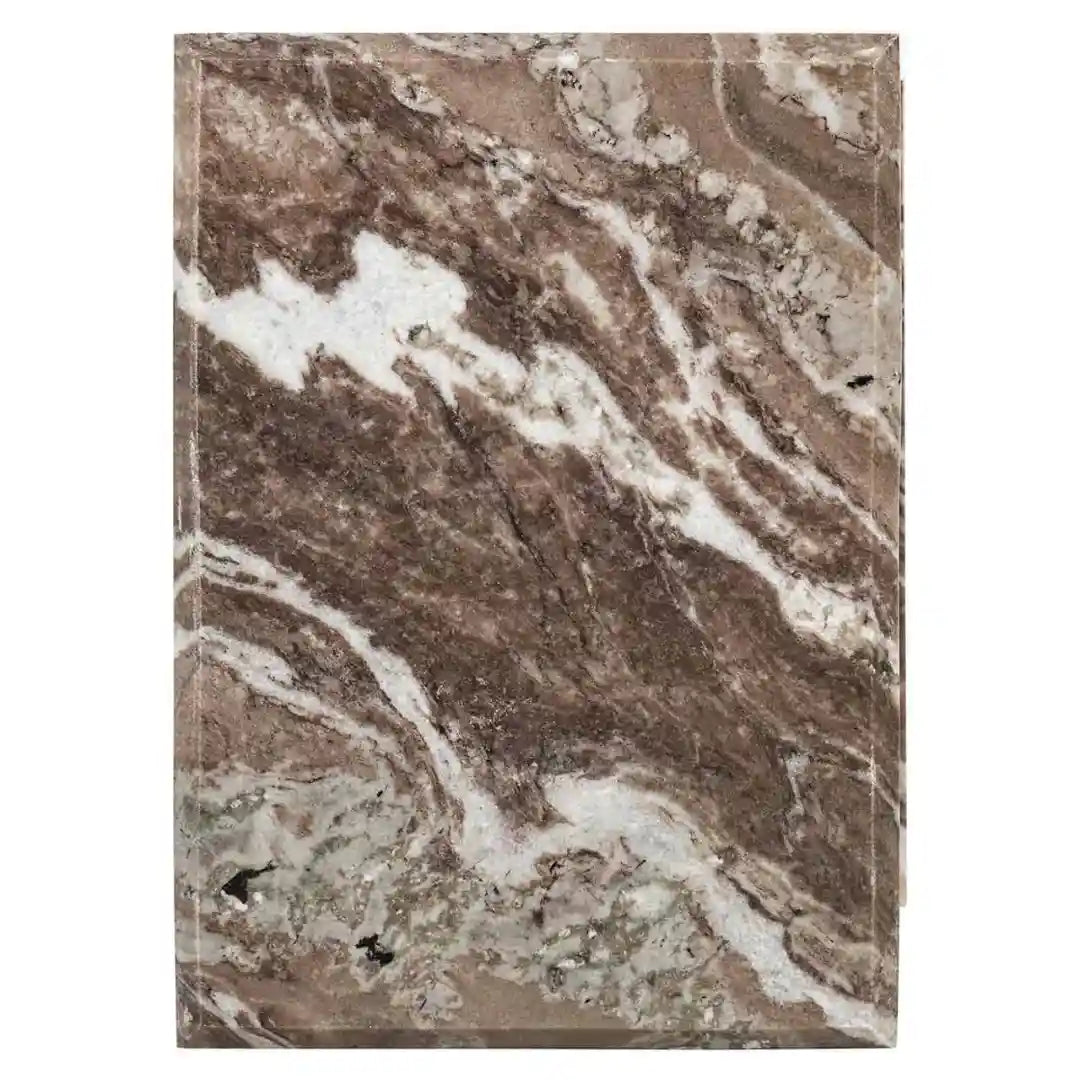 TOVEK Side Table Brown Marble