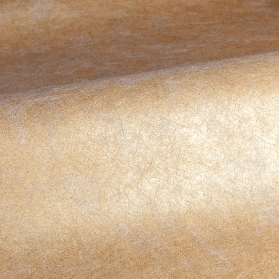 Strukturierte, metallische Textiltapete mit Falten OXEA - DORÉ Gold