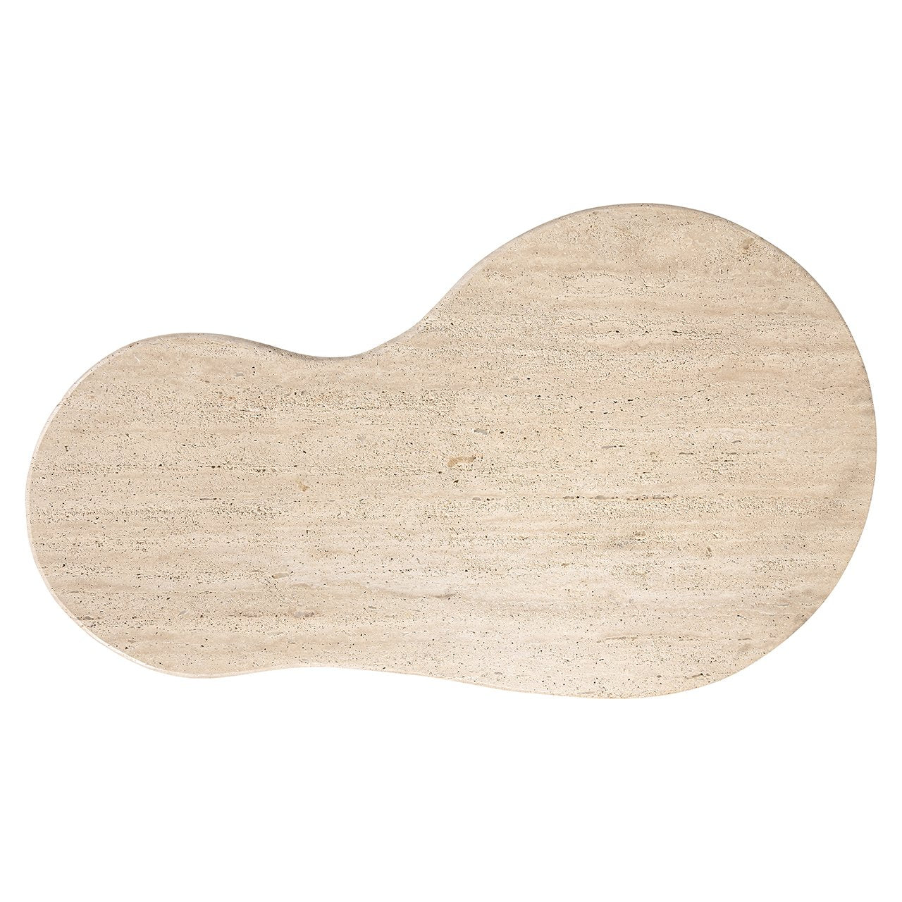 DOUGLAS coffee table travertine with wooden base
