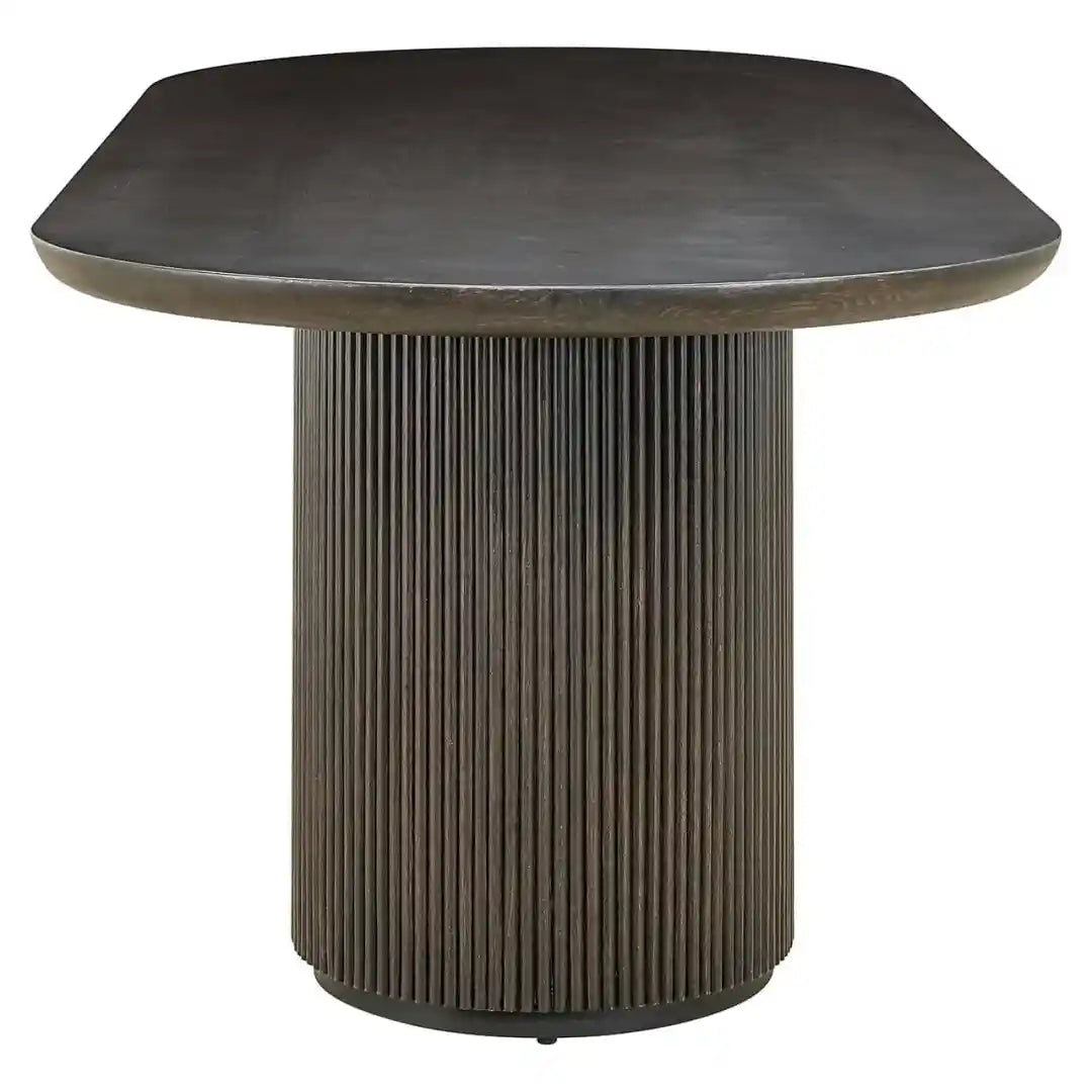 KINGSTON table brown oak veneer