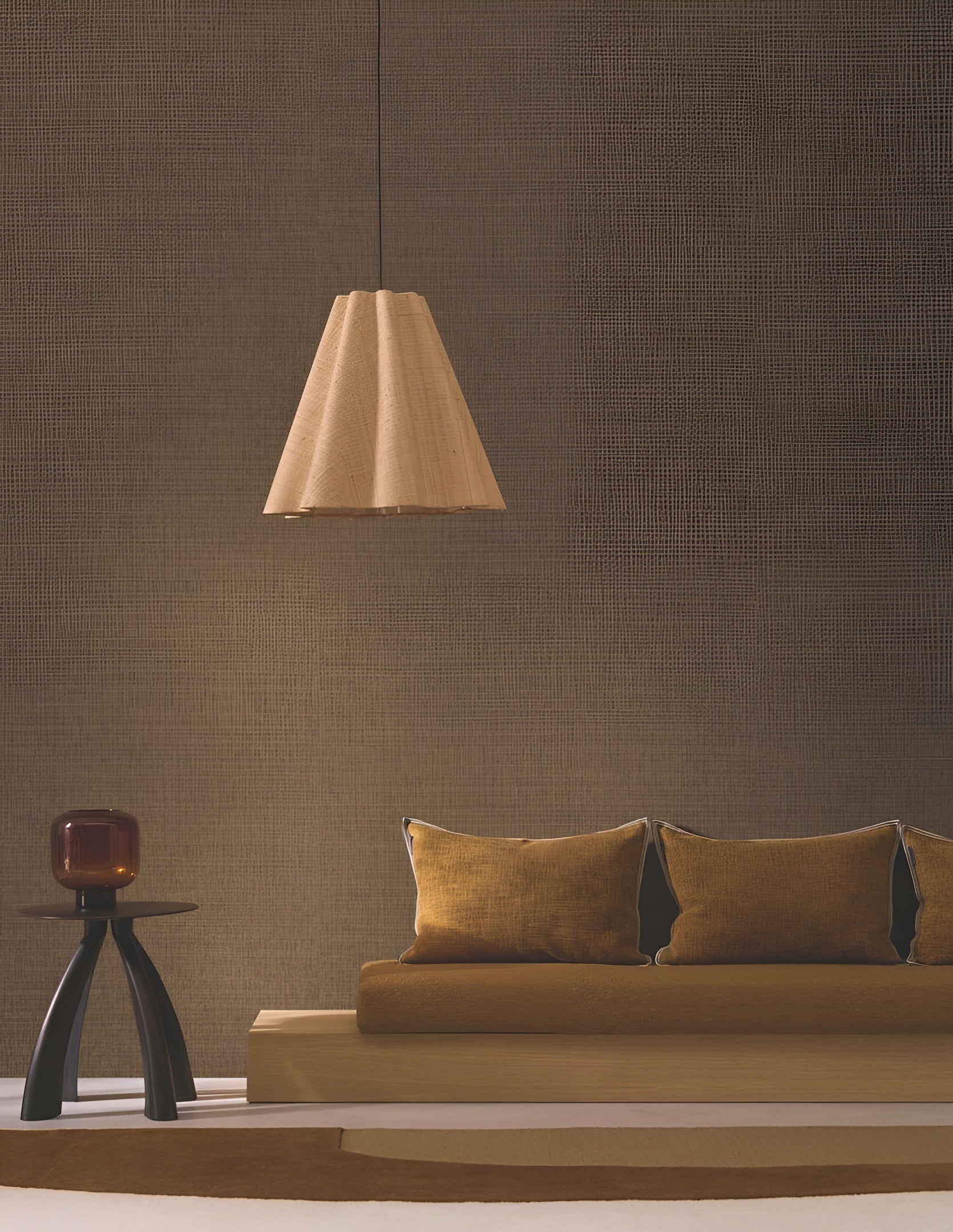 Tapeta teksturowana FIBRA - POURPRE ciemny fiolet