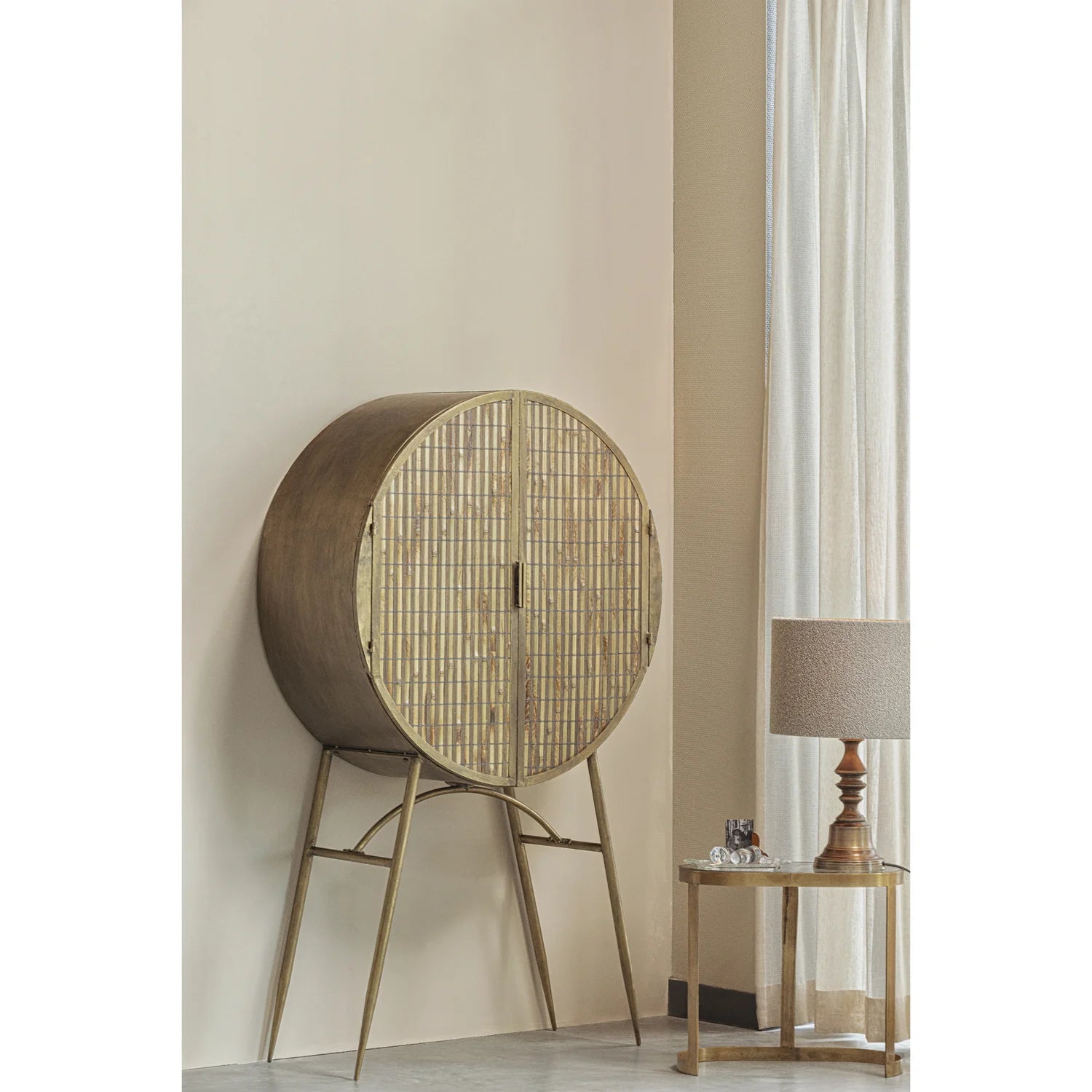 OHM lamp base antique brass