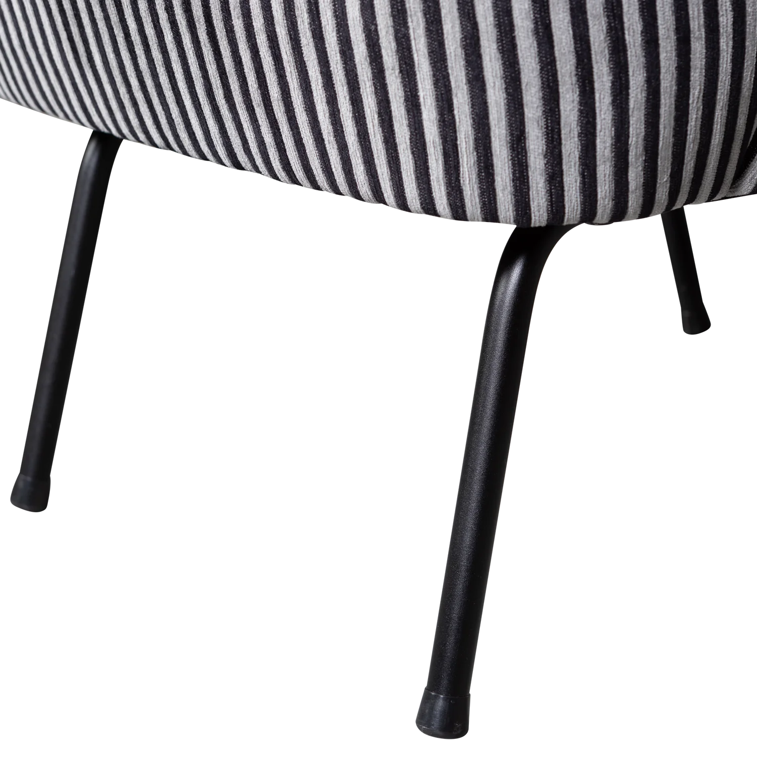 Vogue -Stuhl schwarz und weiß gestreift