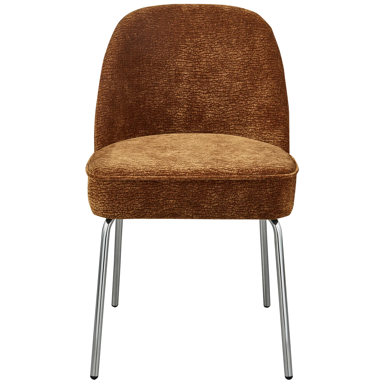 Vogue 3D brown chair szenil with a chrome base