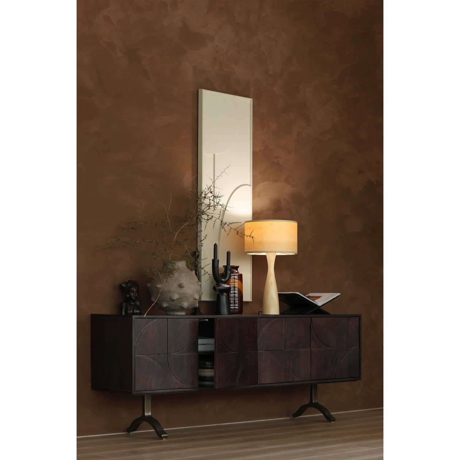 Lunar bamboo table lamp