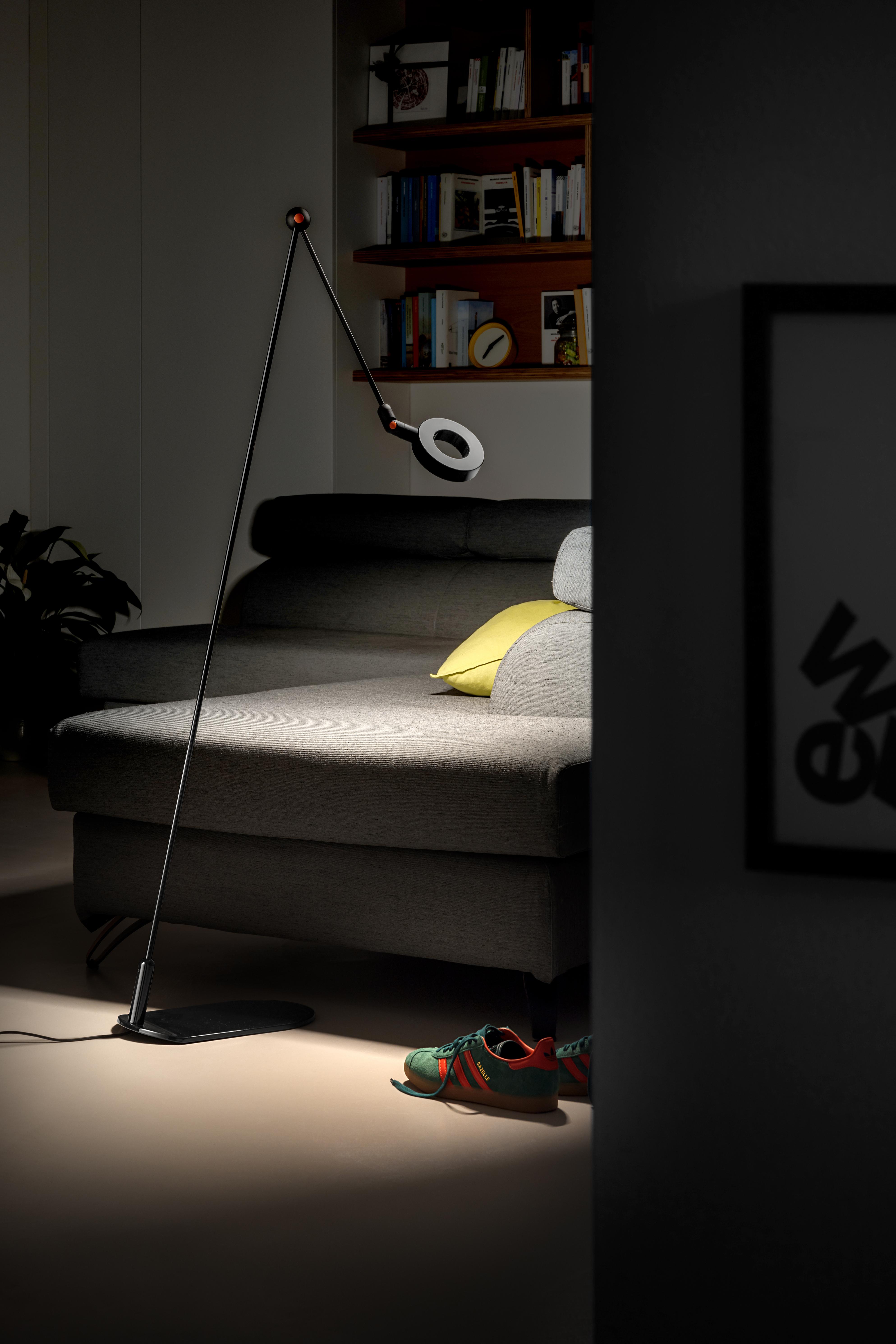 Lampa podłogowa L'AMICA zielony z czarnym i niebieskim