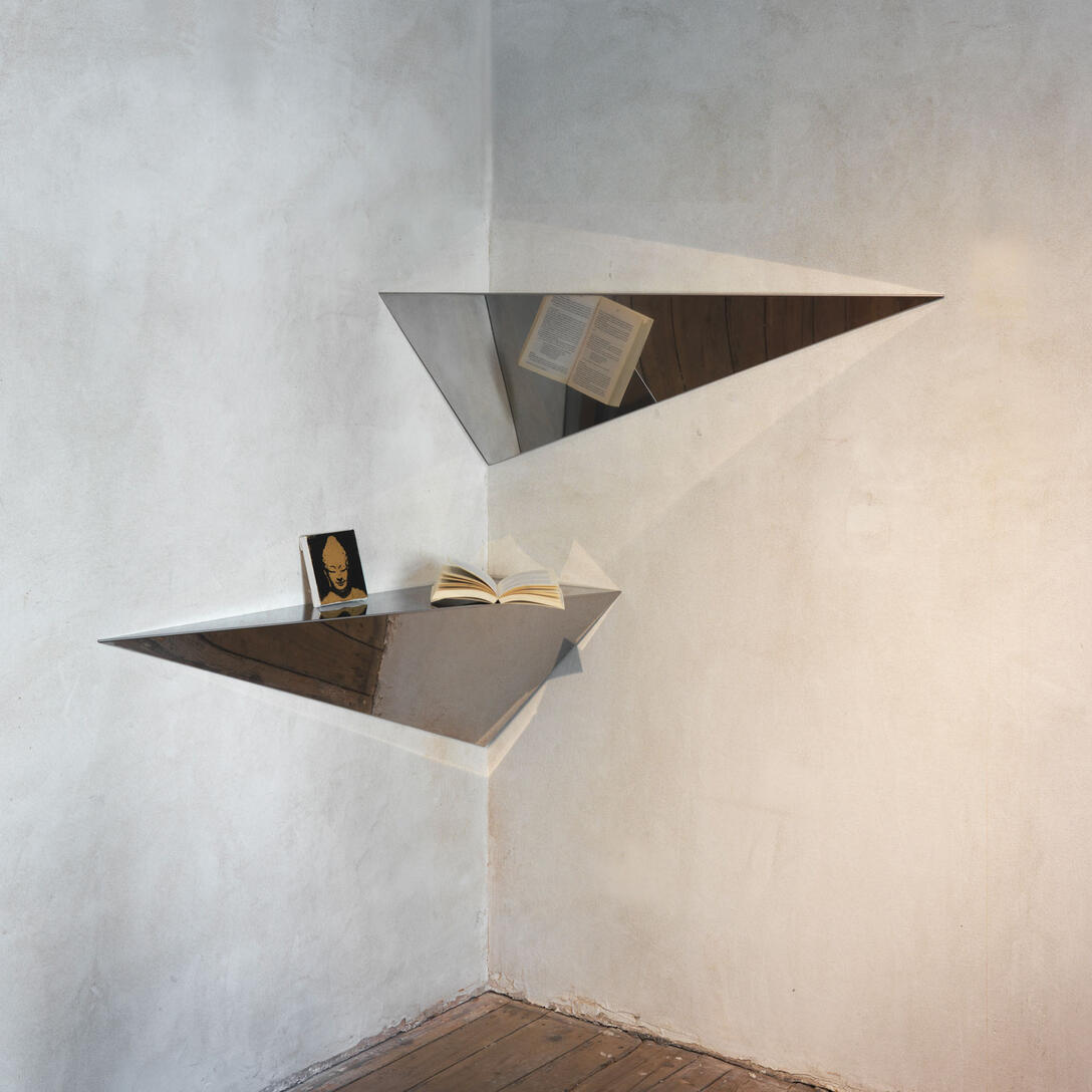 Left-side shelf HENRI steel