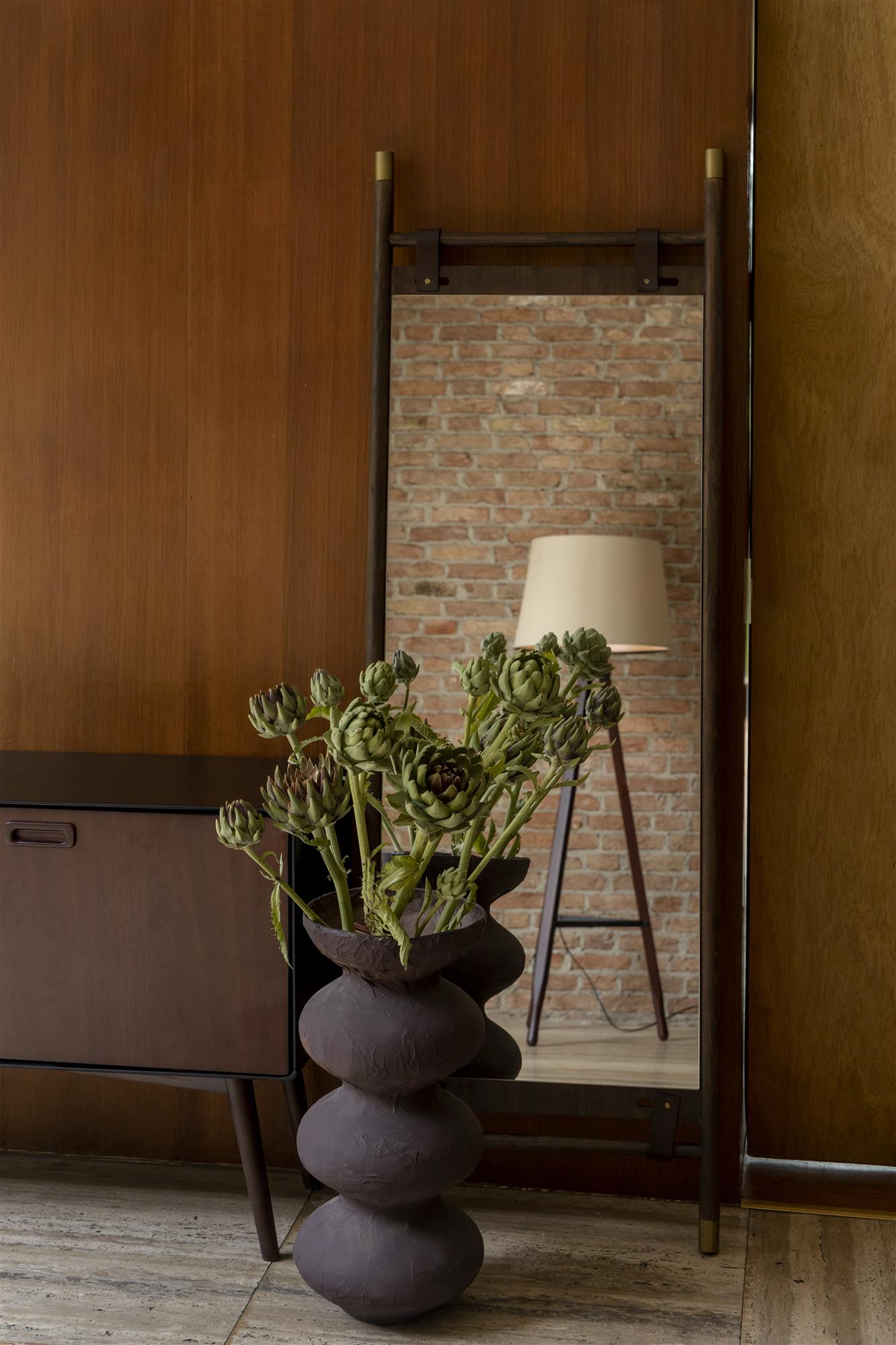 Brown riva mirror