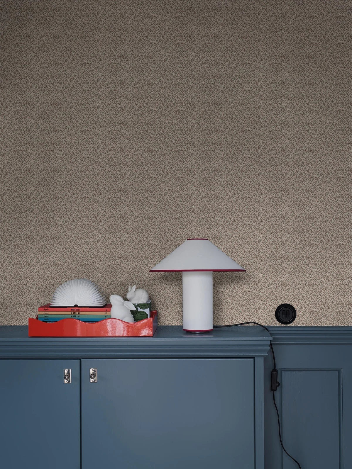 IDA Brown Floral Pattern Wallpaper
