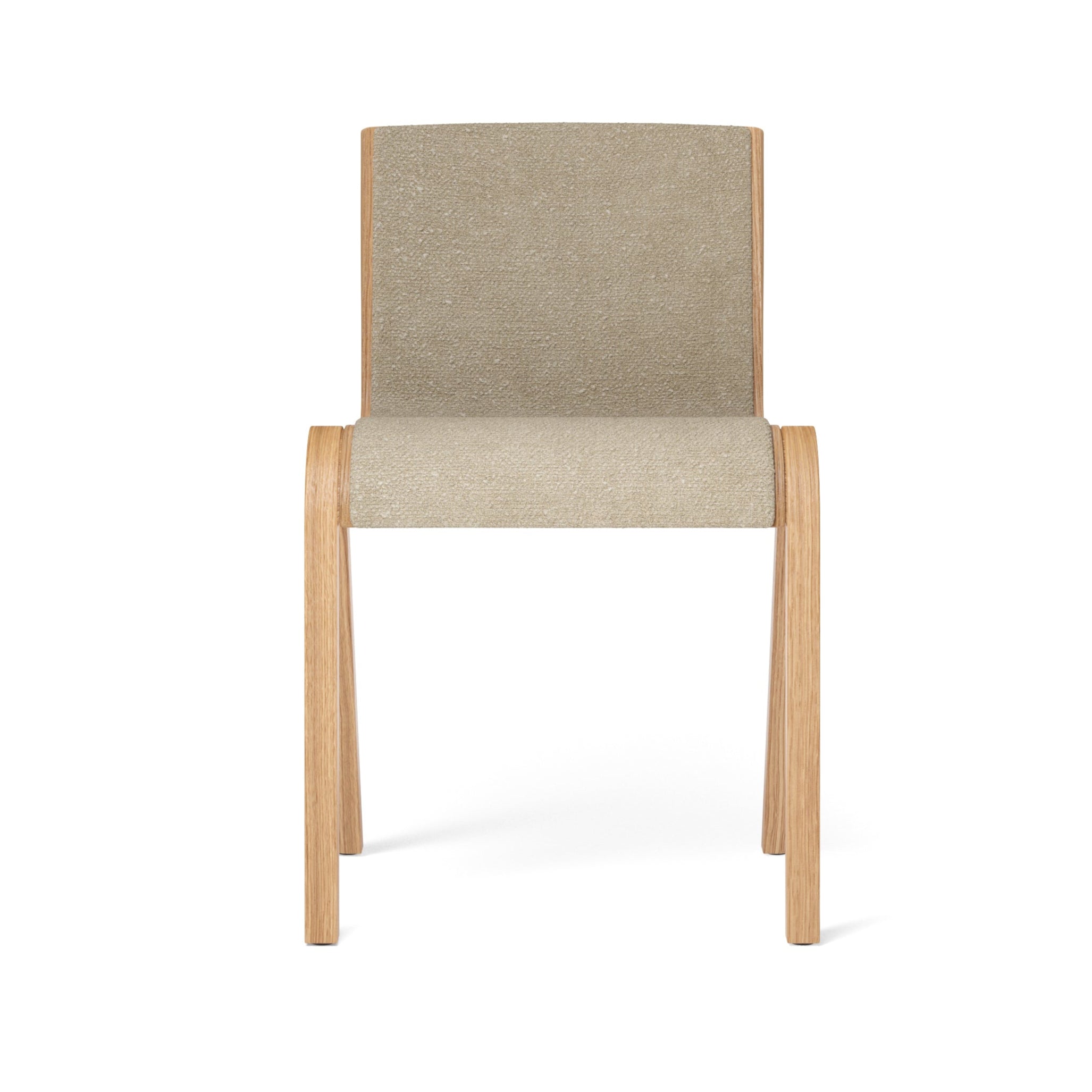 Stuhl READY beige Boucle mit Eichenbasis