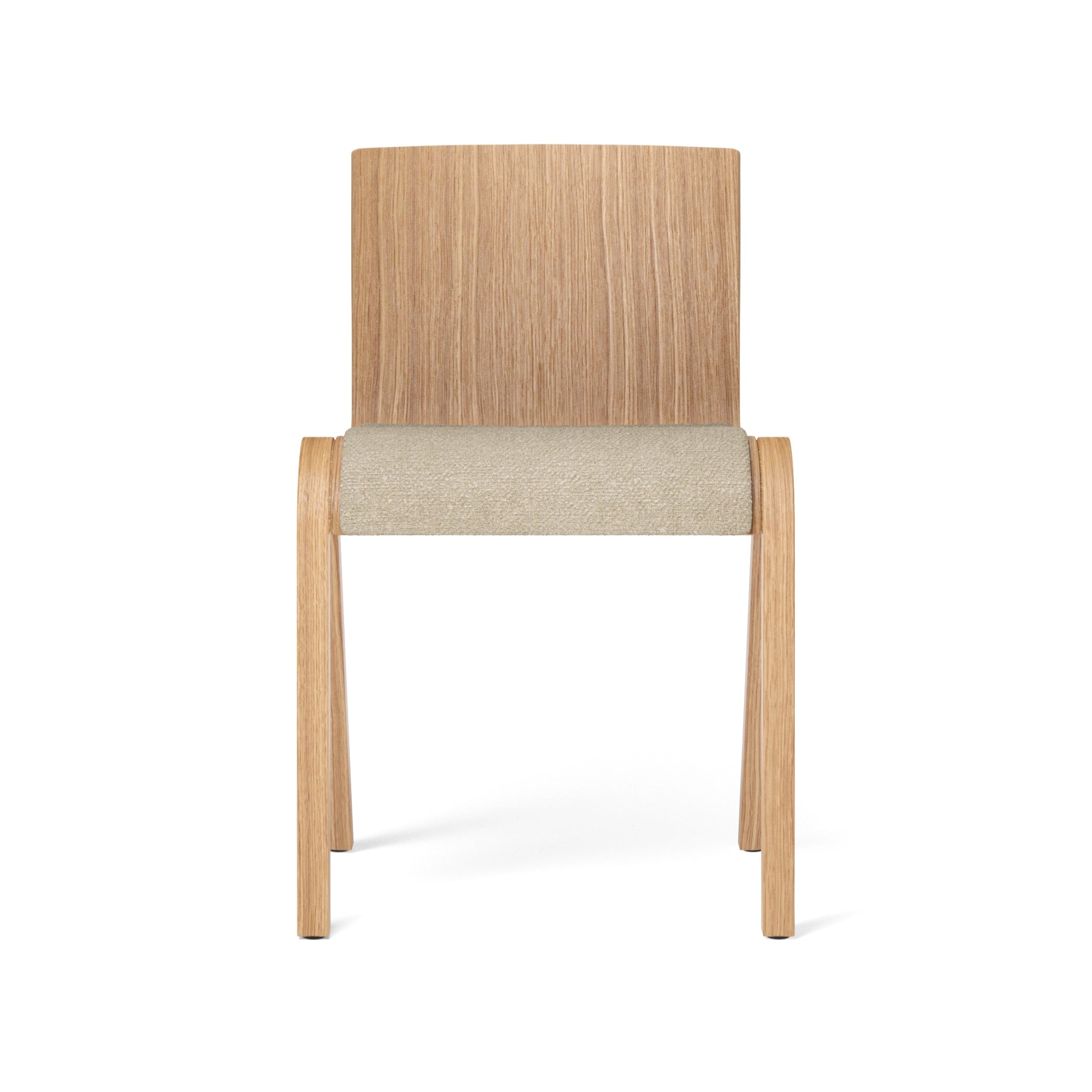 Stuhl READY beige Boucle mit Eichenbasis