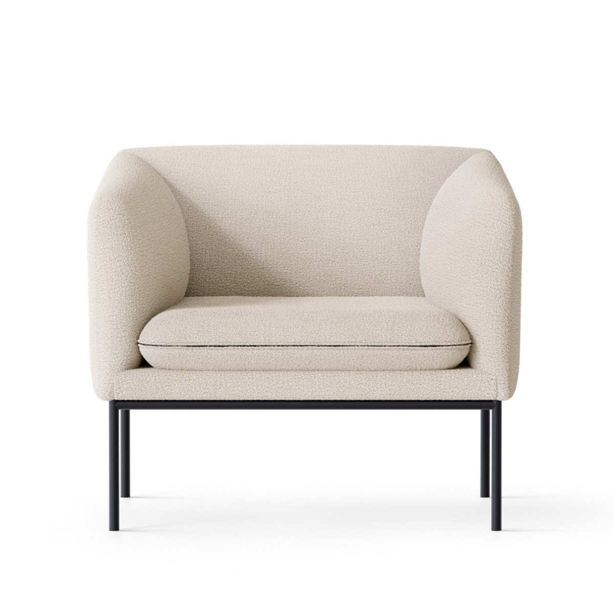 Fotel TURN złamany biały boucle – ferm LIVING