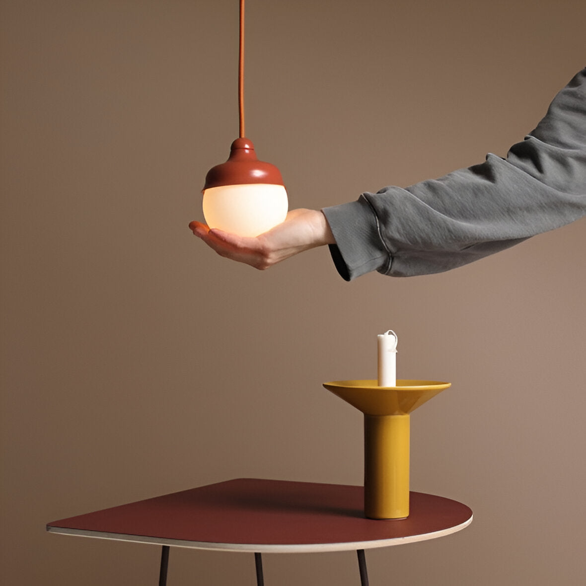 Hanging lamp brick wave