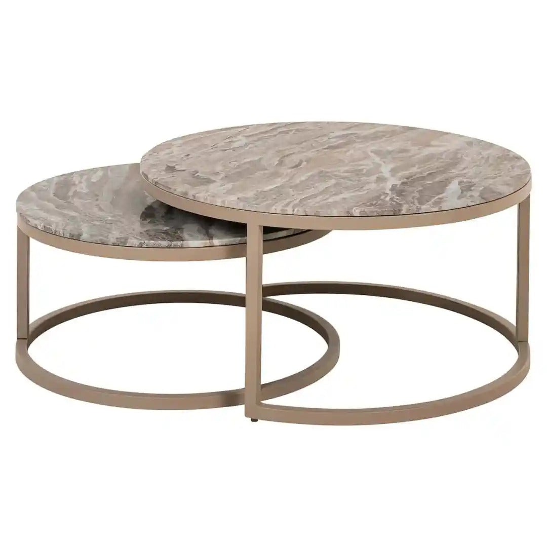 Beistelltisch-Set FAIRFAX beige