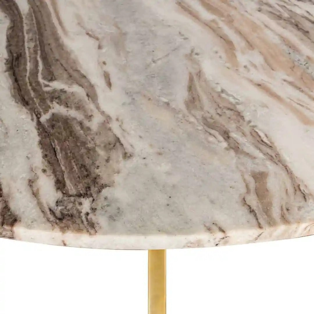 Brown round table BOTTEGA