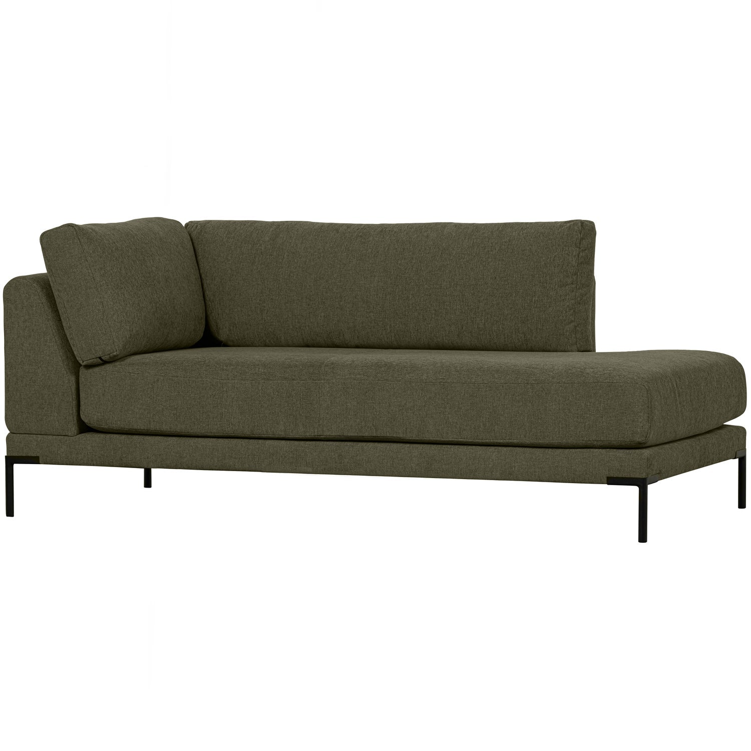Left-facing chaise longue COUPLE dark green