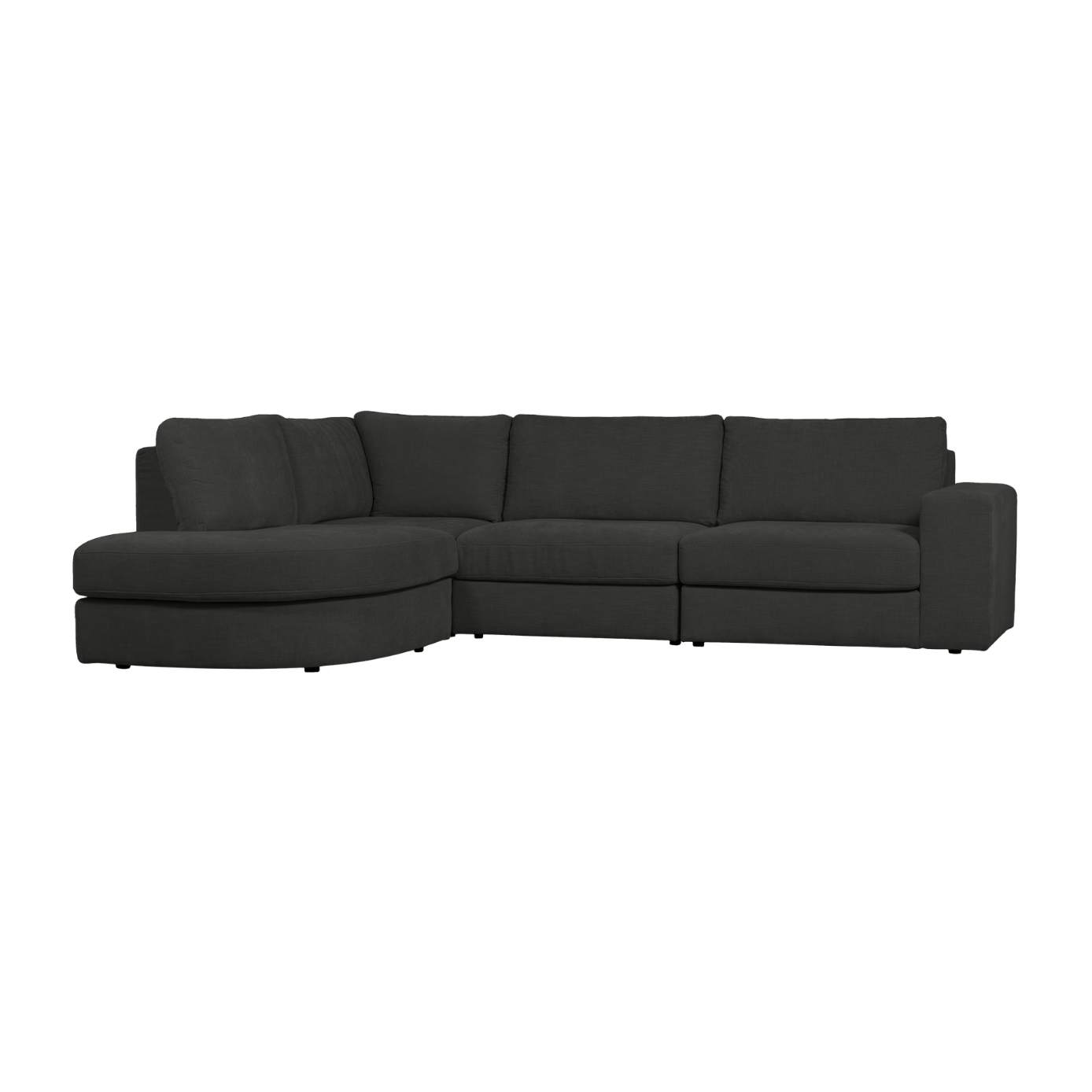 Left-facing FAMILY corner sofa in anthracite