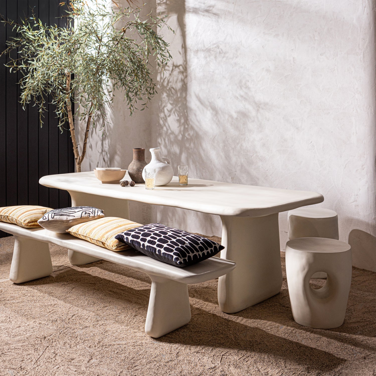 Cream loggia table