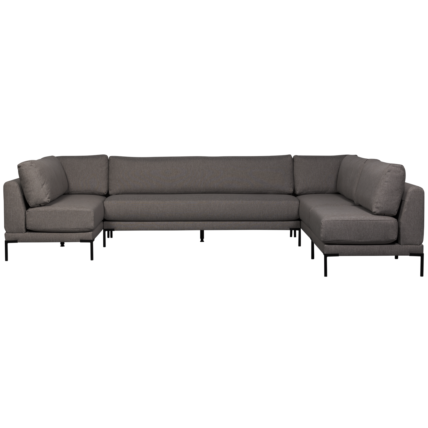 Left-sided chaise longue COUPLE DINING BENCH gray