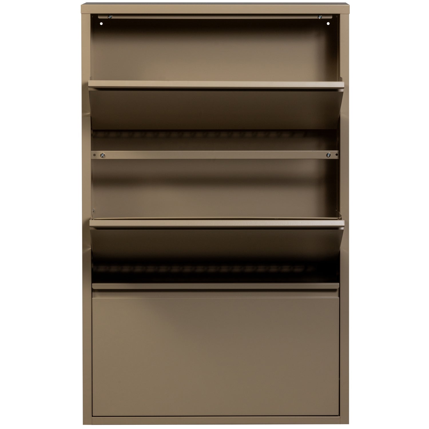 SABINE 3-COMPARTENT SHOE CABINET METAL SAND