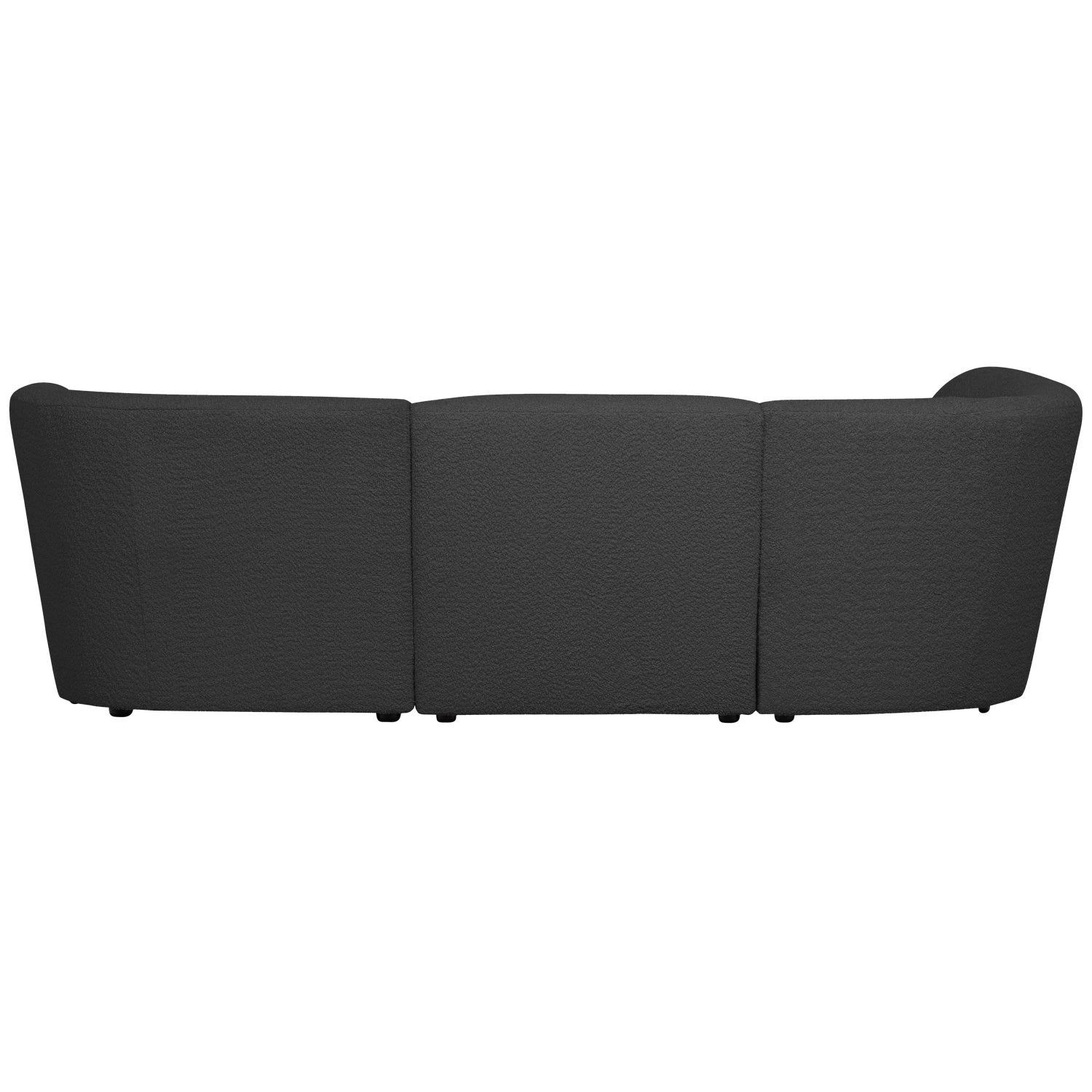 Links -Seiten -Ecke Coco Dunkelgrau Boucle