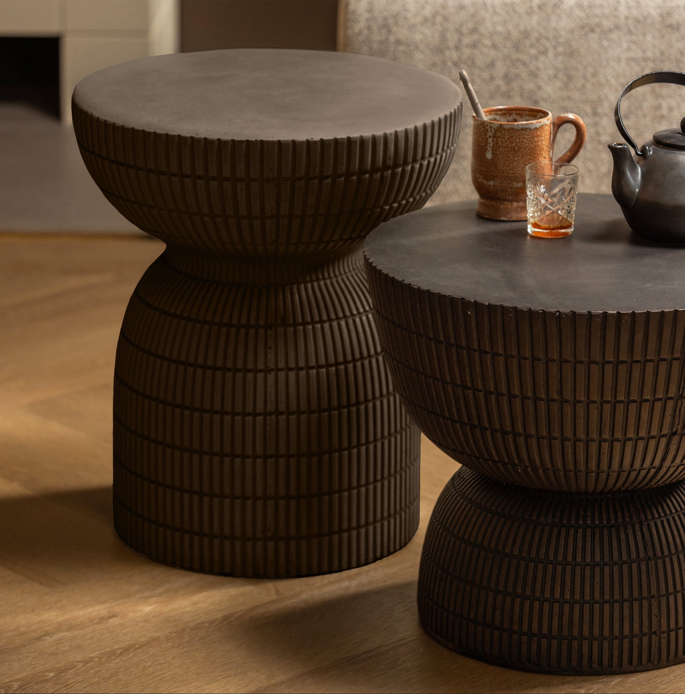 Samson Coffee Table Concrete Look Coffee 44xo37cm