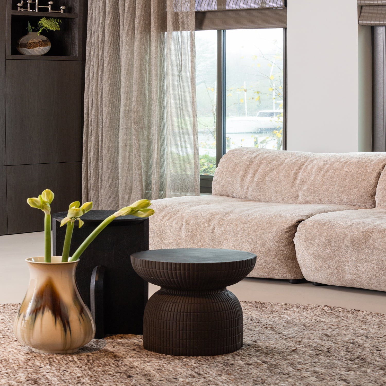 Samson Coffee Table Concrete Look Coffee 44xo37cm