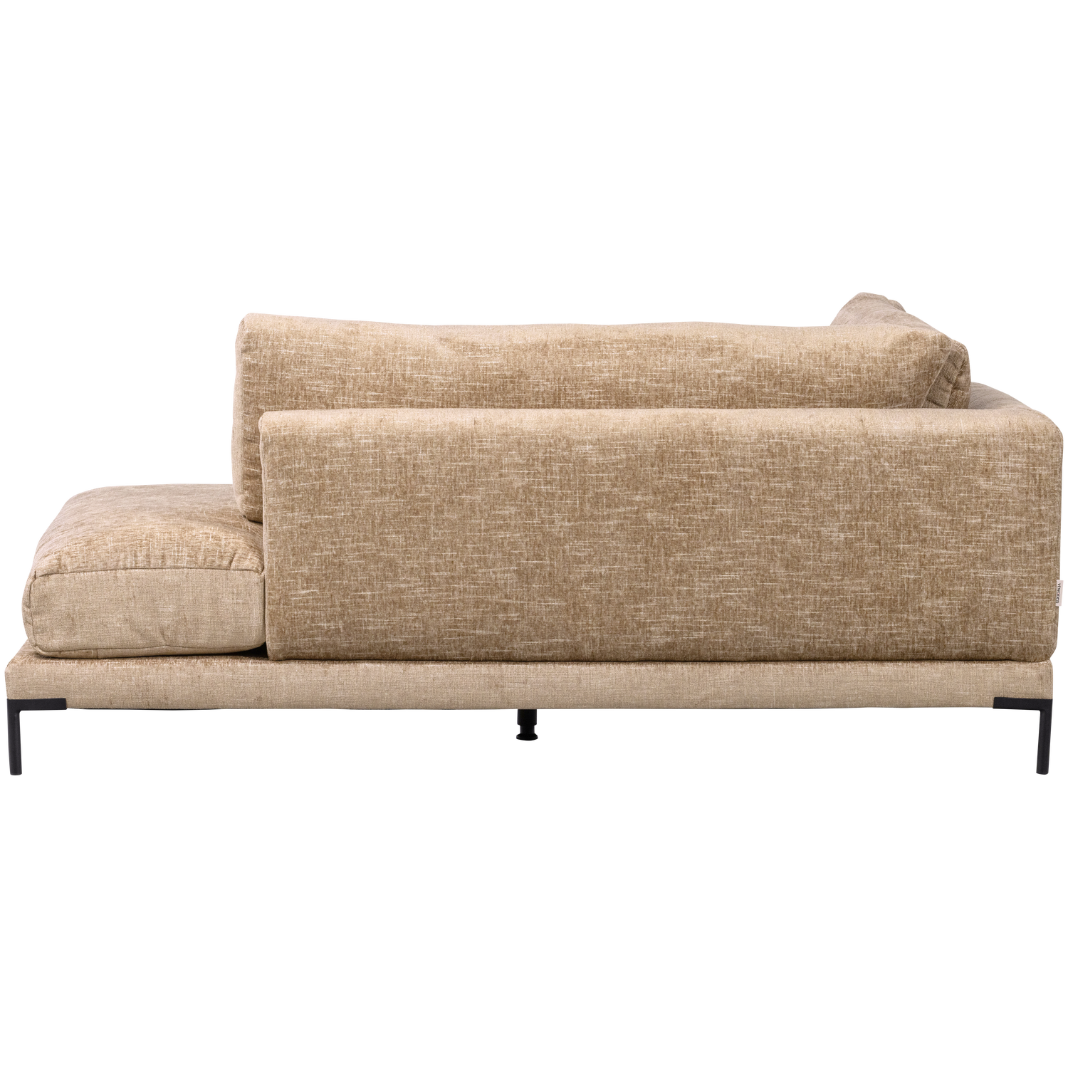Left-facing chaise longue COUPLE buttercream mélange