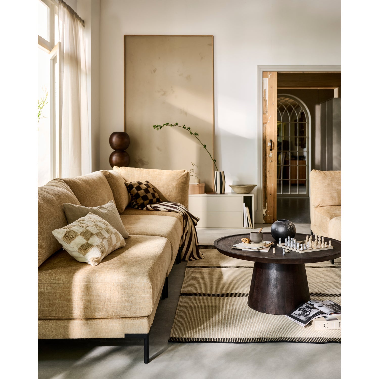 Couple Armchair / Module in Butter Melange