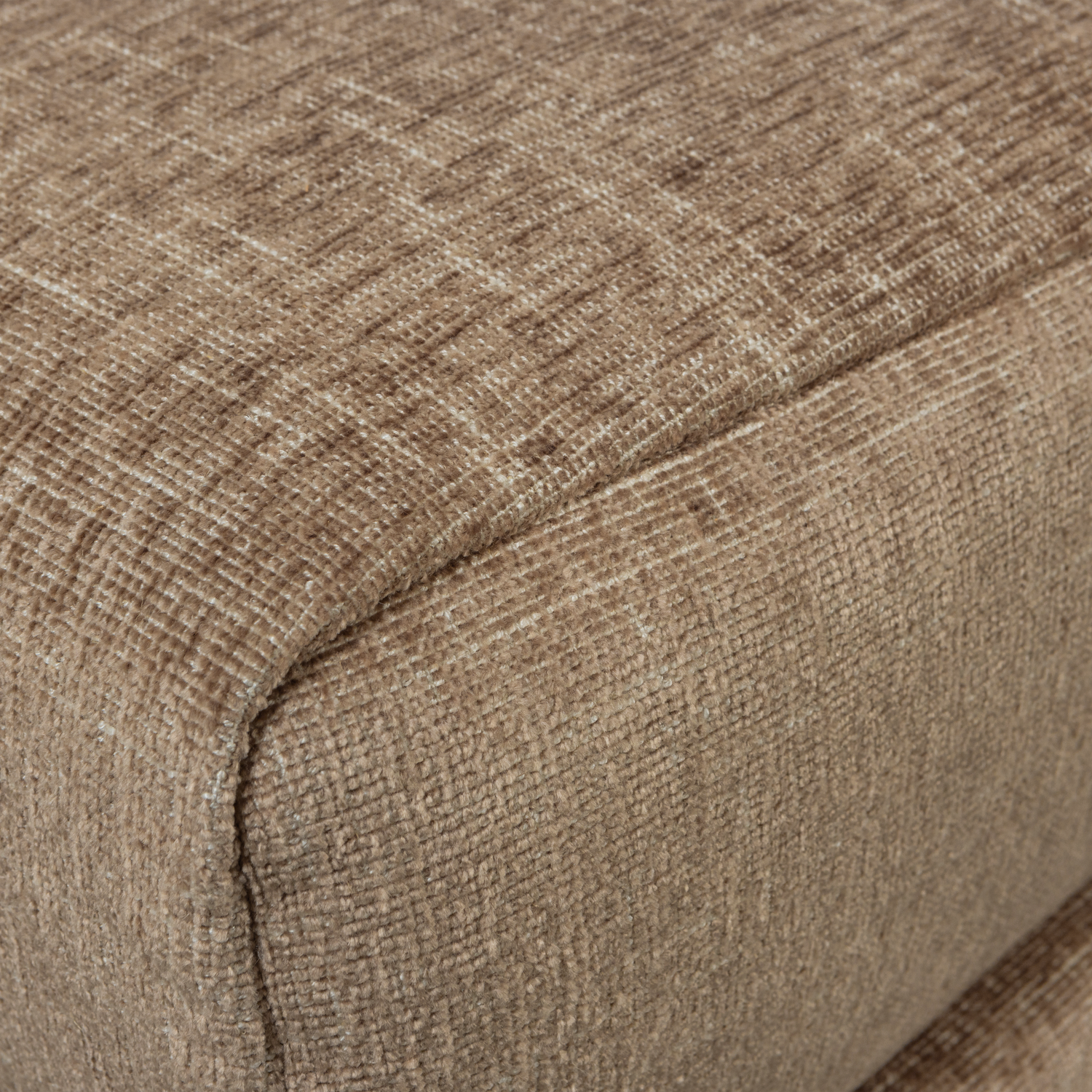 Right-facing chaise longue COUPLE brown mélange