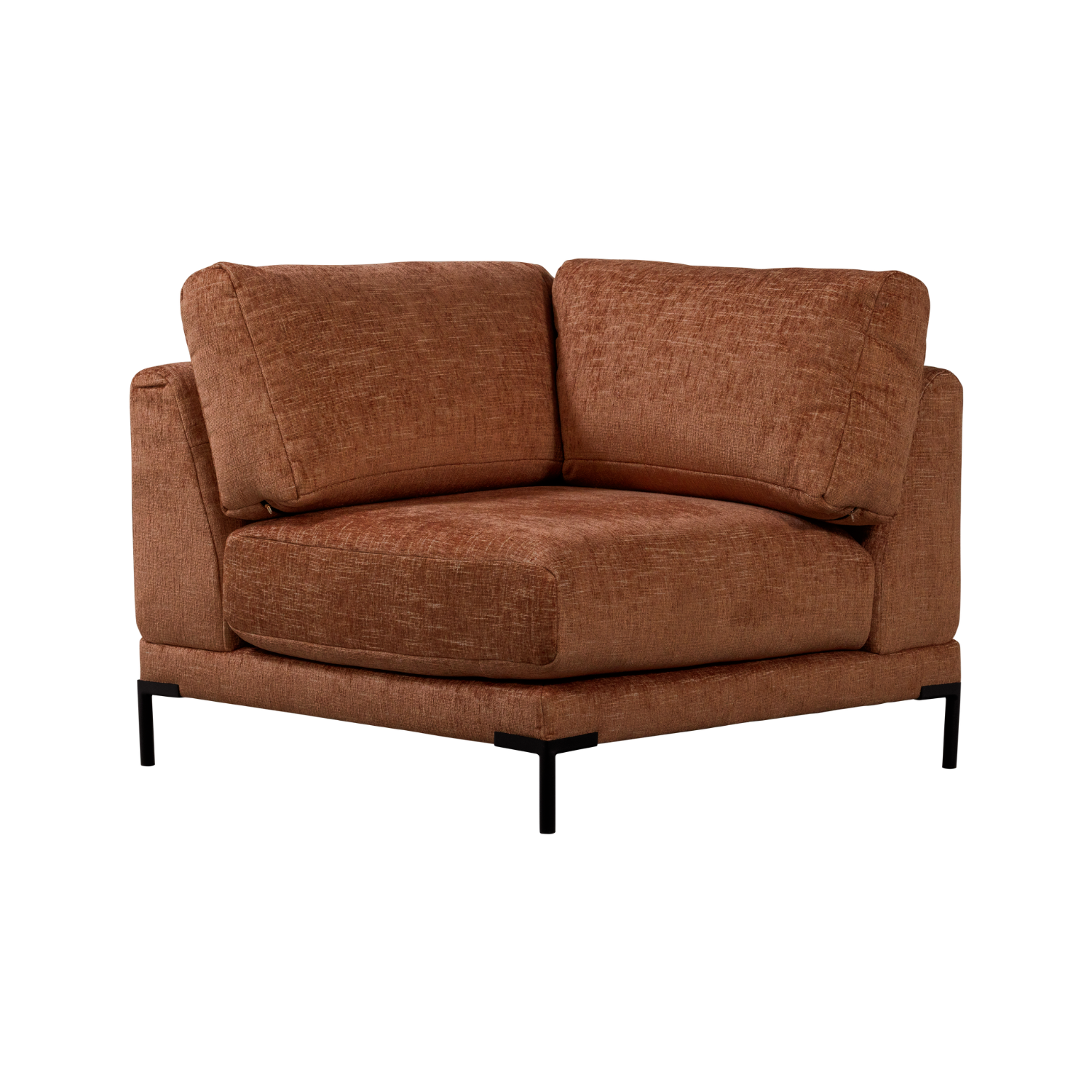 Sofa COUPLE - corner module rust mélange