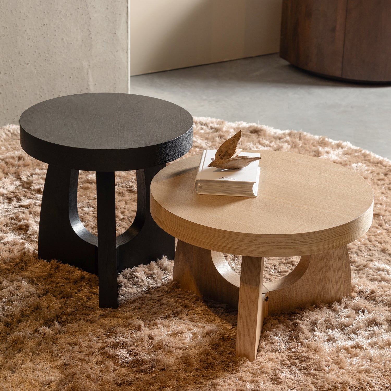 Tala Side Table MDF Veneer Black 45xo45cm