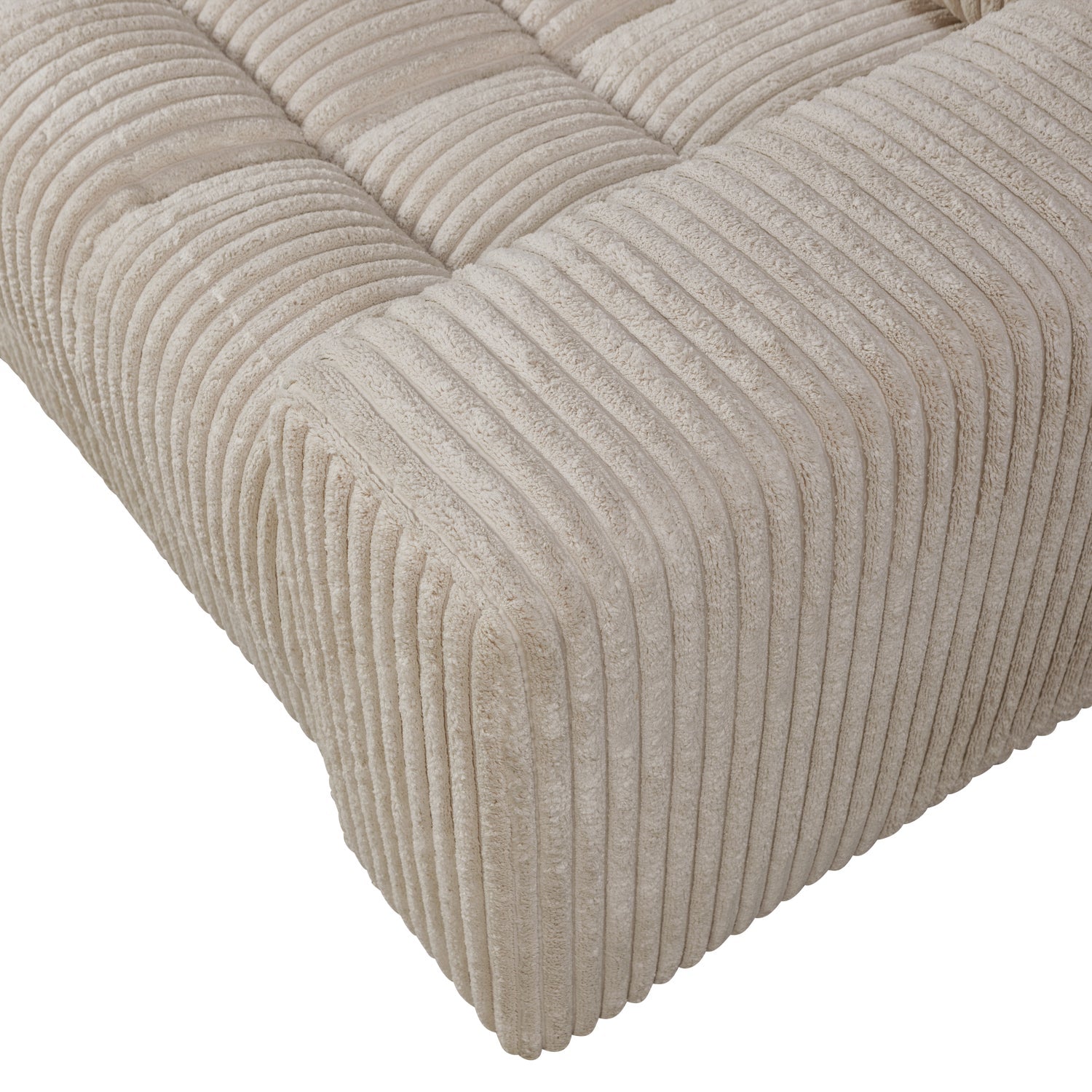 SECOND DATE beige corduroy loveseat sofa