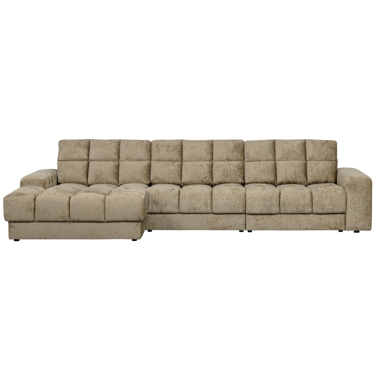Second Date Chaise Longue Left Structure Velvet Wheatfield