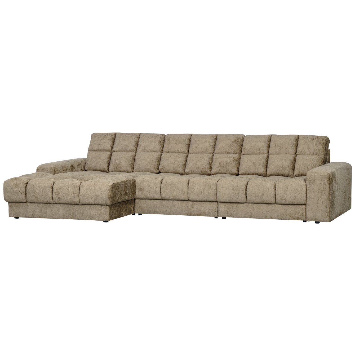 Second Date Chaise Longue Left Structure Velvet Wheatfield