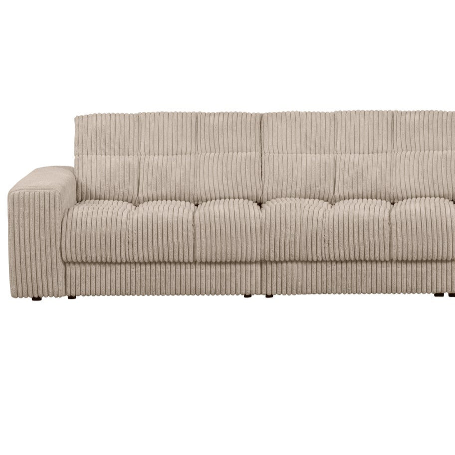 Rechtsseitige Eckcouch SECOND DATE beige Cord
