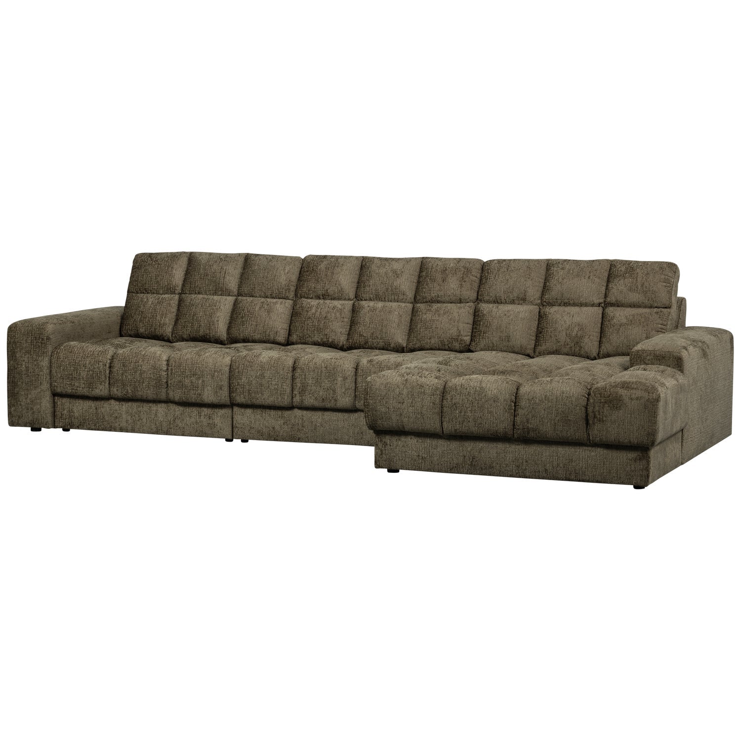Right-sided Corner Sofa SECOND DATE - BONSAI velvet
