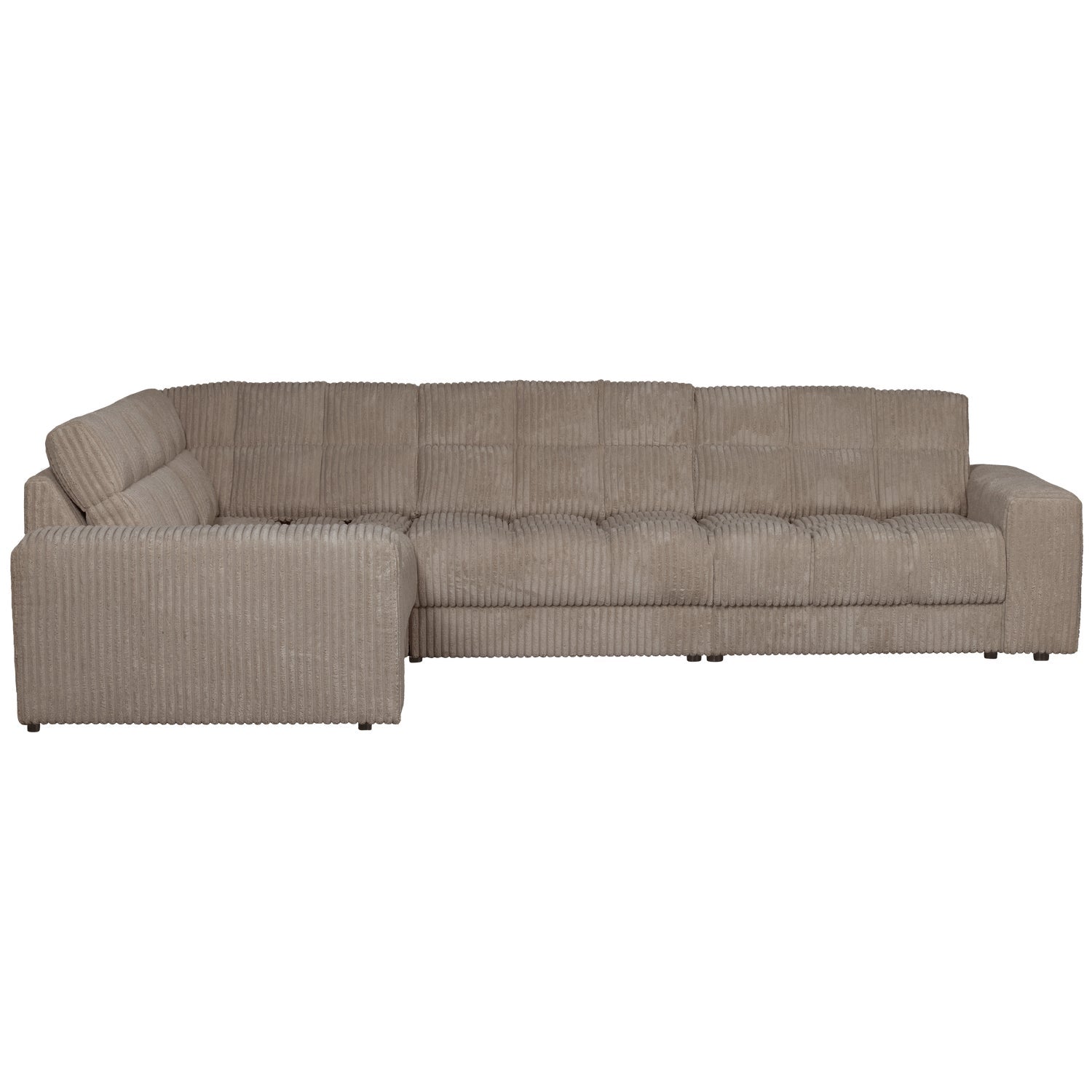 Ecksofa links SECOND DATE braunes Cord