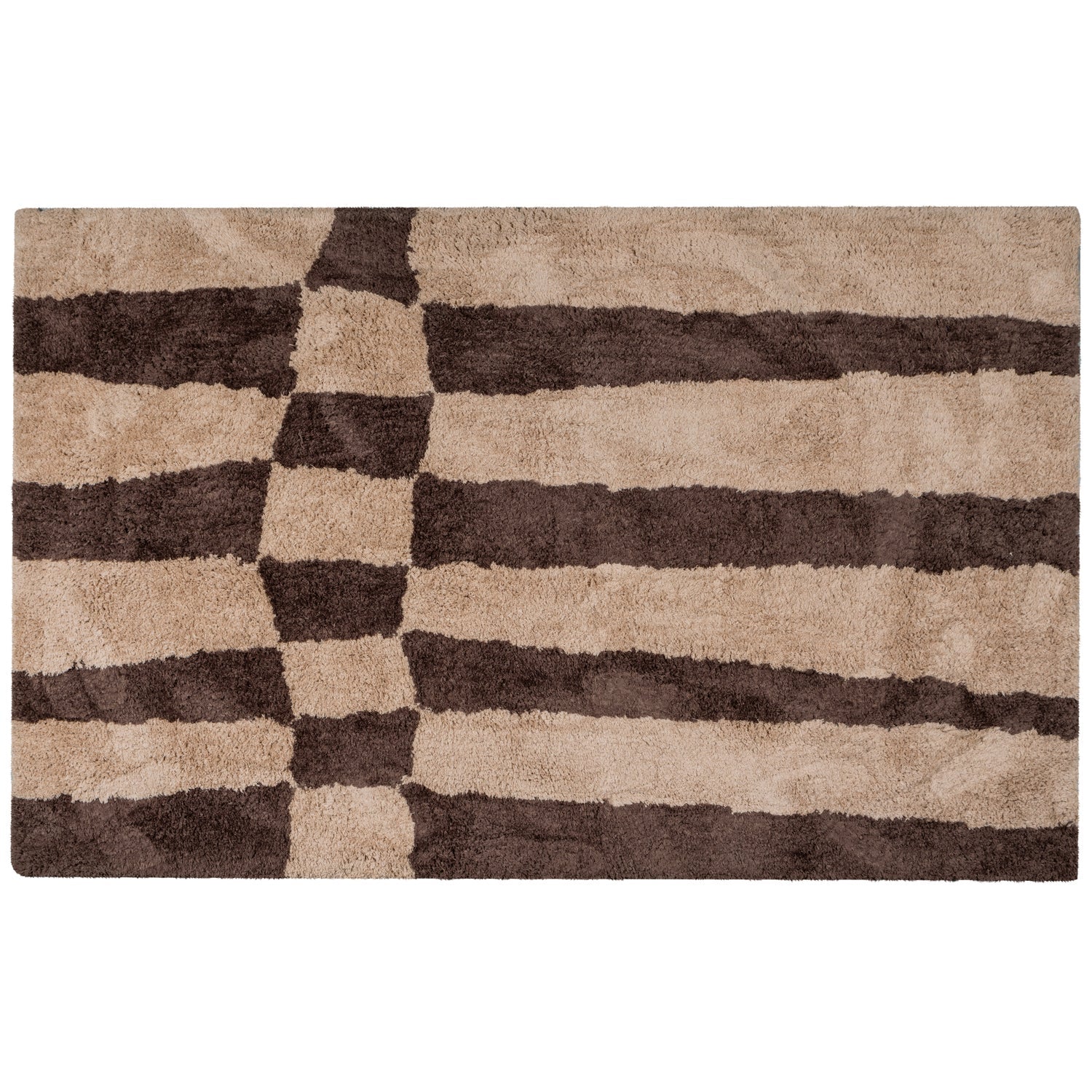 FAFA brown rug with beige
