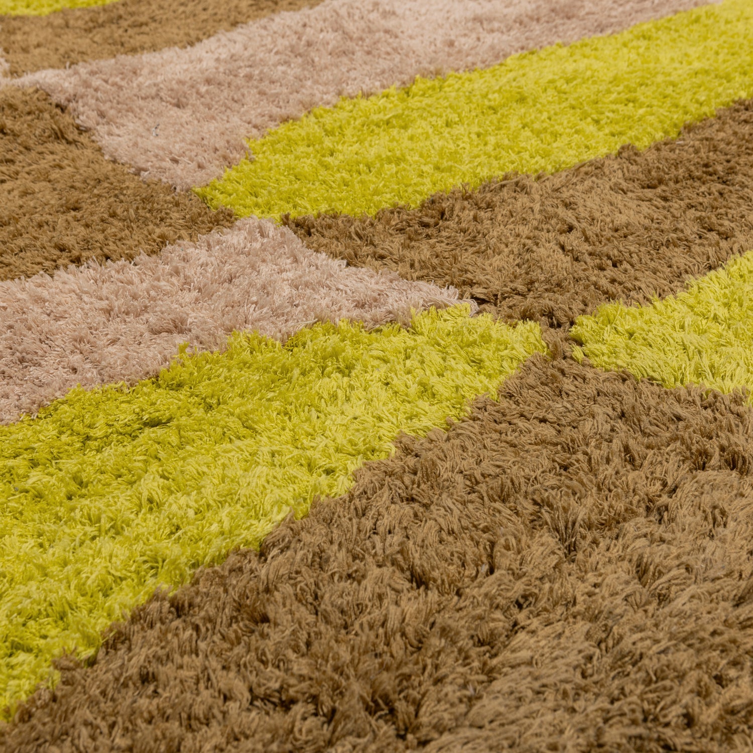 MUSA beige rug with lime green