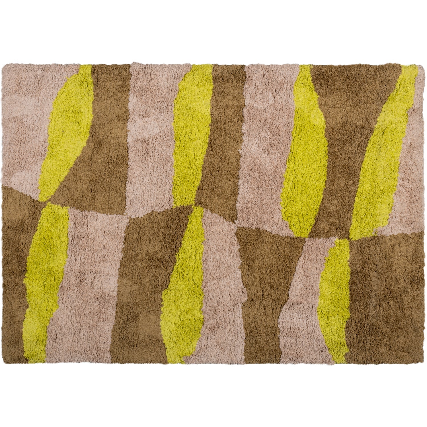 MUSA beige rug with lime green