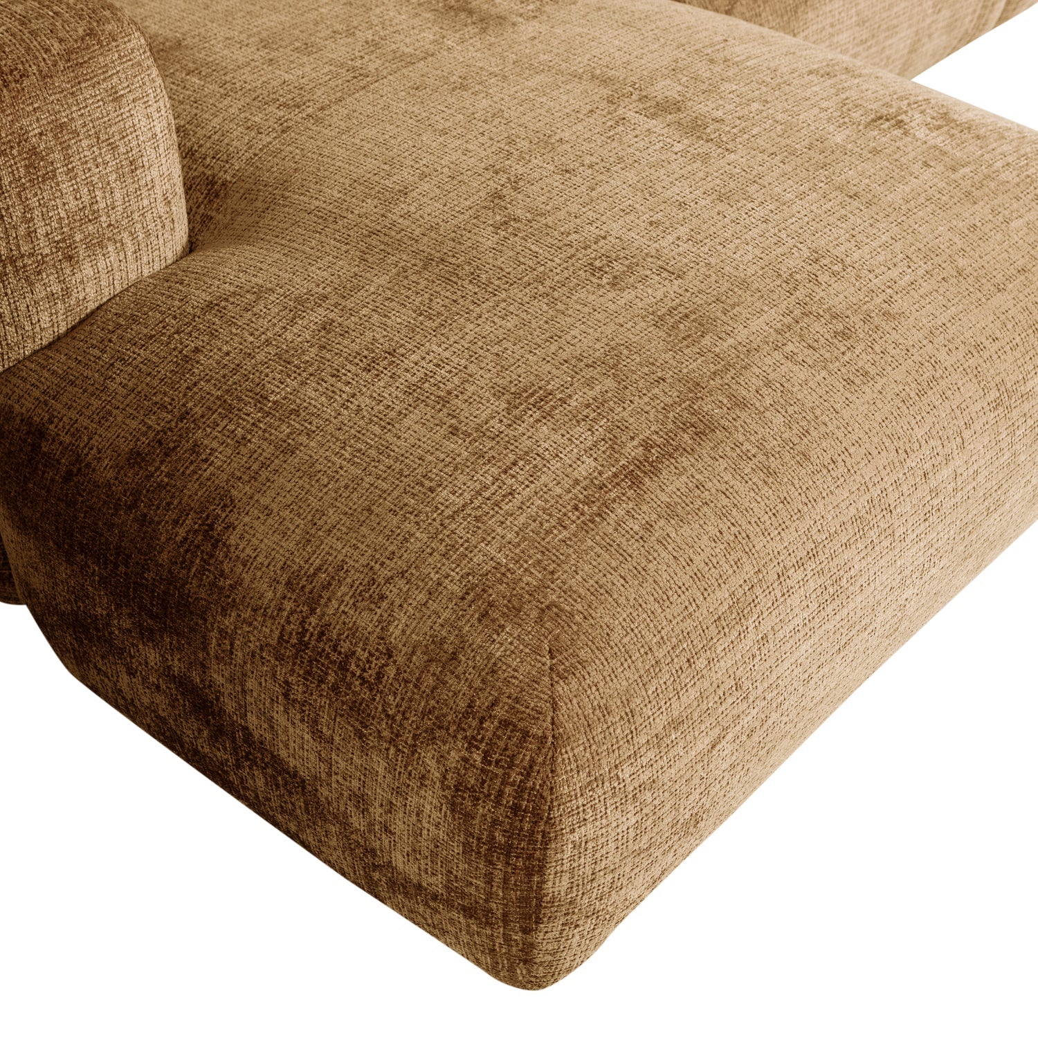 Left-facing modular CLOUD corner sofa in honey