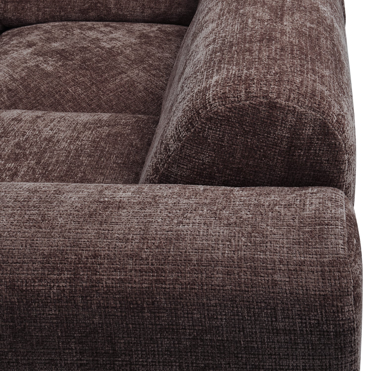 Right-facing panoramic corner sofa CLOUD in brown