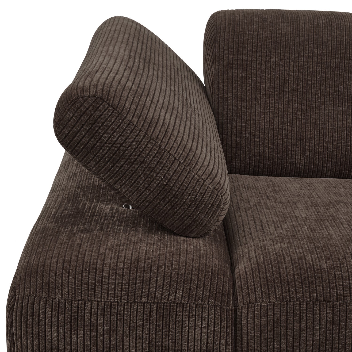 MOJO modular sofa - left-sided single element in dark brown corduroy [Klaudia]