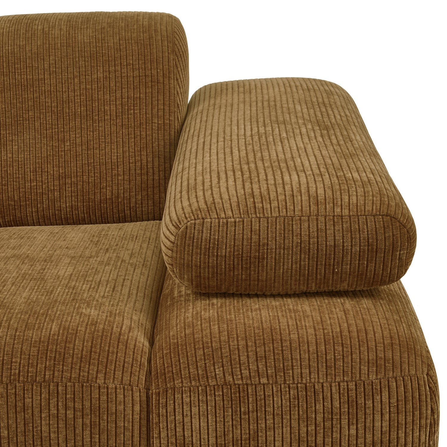 MOJO modular sofa - right-side element dark honey corduroy
