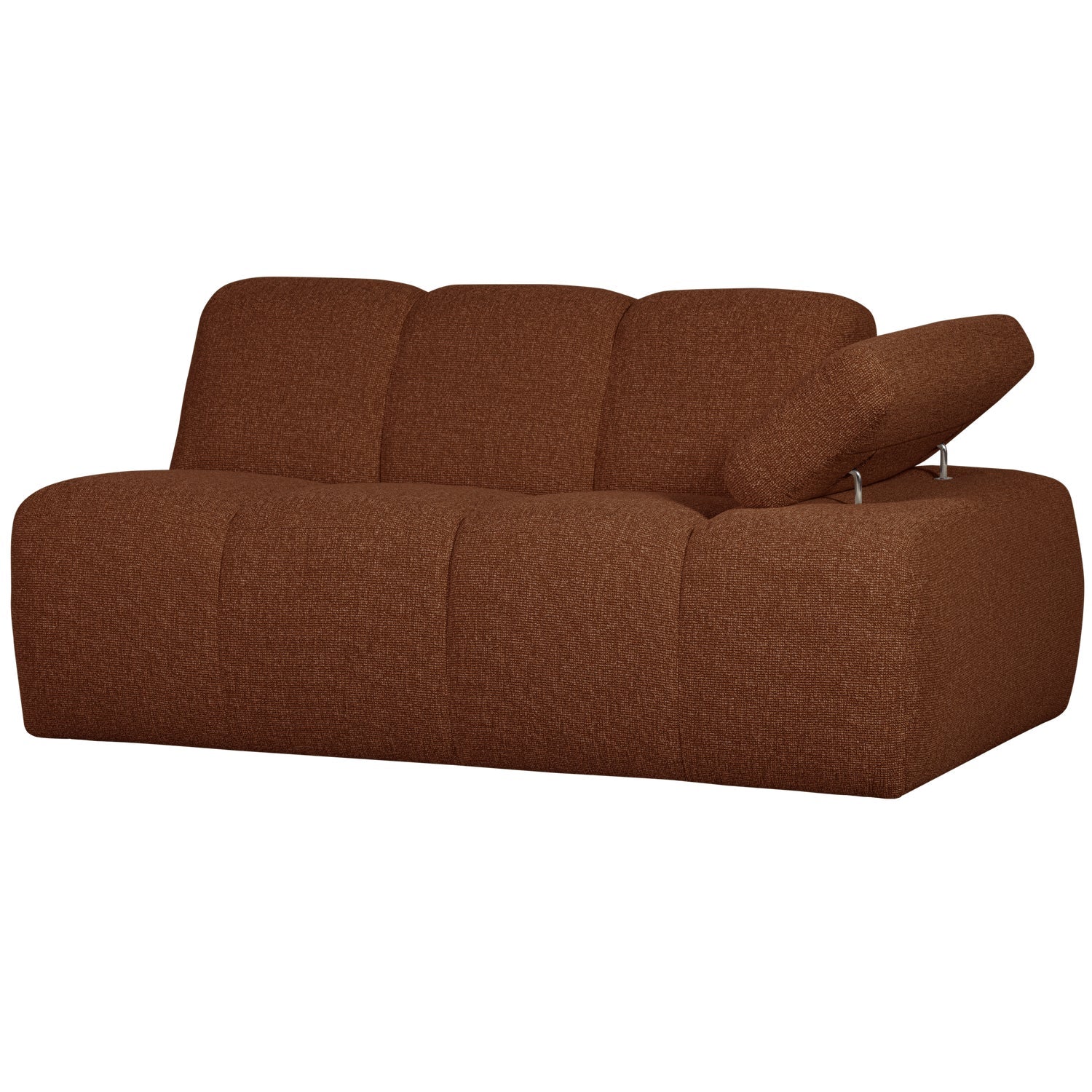 MOJO modular sofa - 1.5-seater right-facing brown bouclé element [Klaudia]