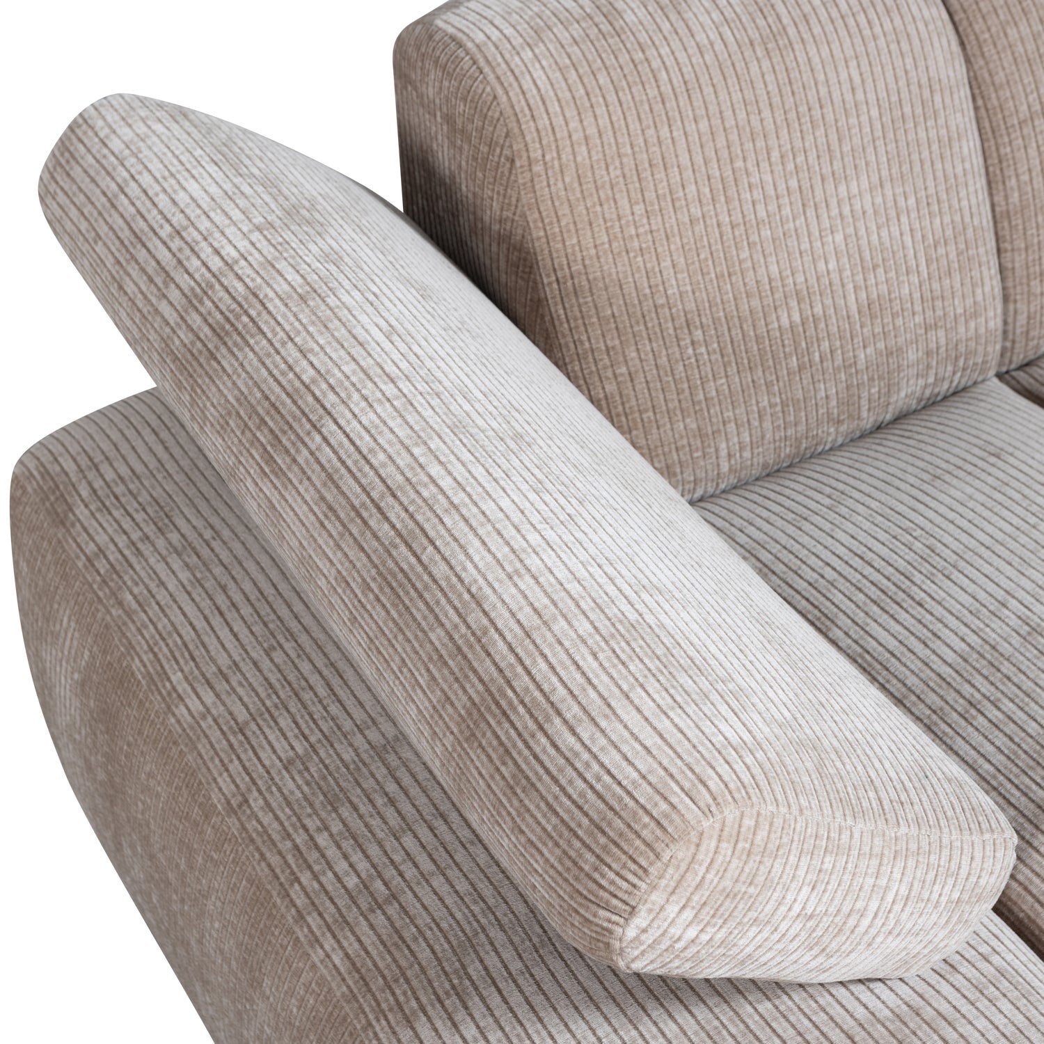 MOJO modular sofa - left-sided chaise longue dark sandy corduroy