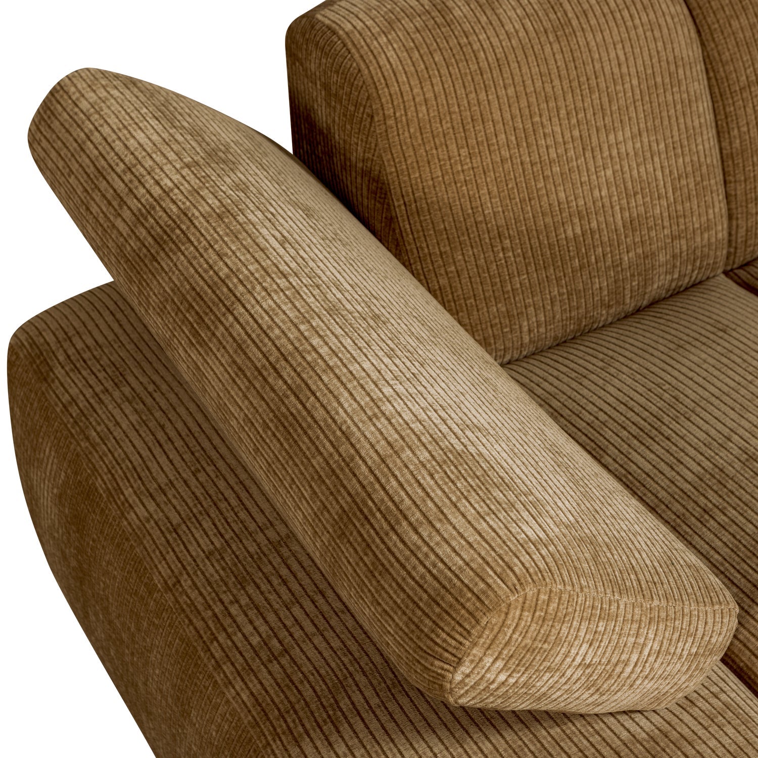 MOJO modular sofa - left-sided chaise longue dark honey corduroy