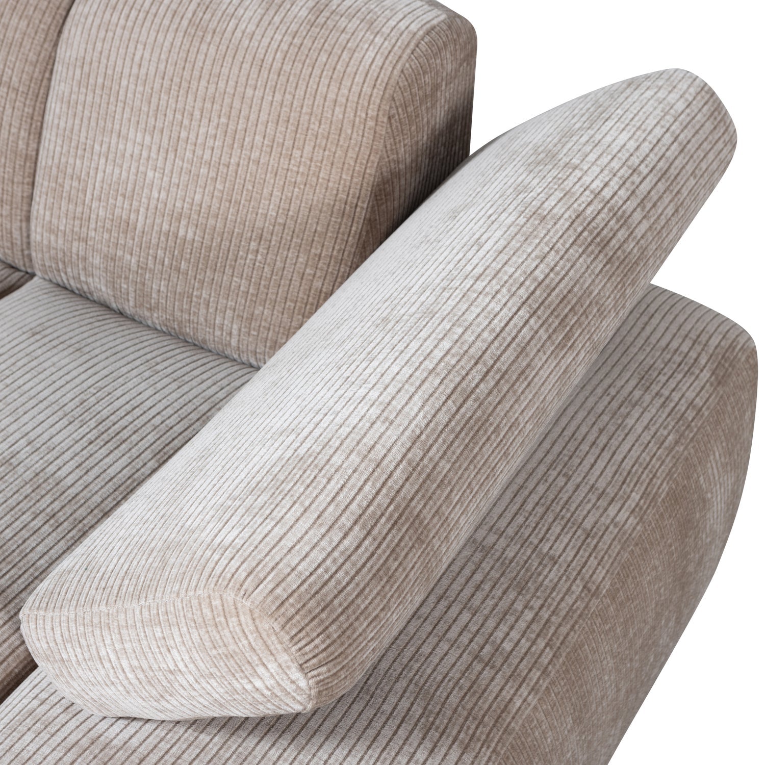 MOJO modular sofa - right-facing chaise longue dark sandy corduroy